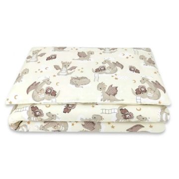 BS Ágynemű HUZAT 2 részes 90x120cm - Bézs Sárkány