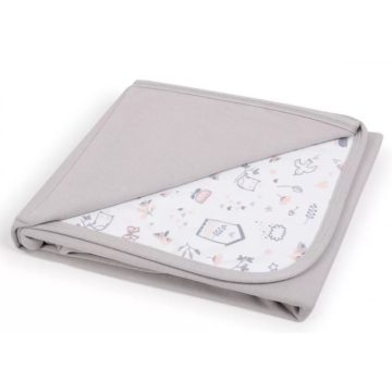   Ceba Baby Pamut Babapléd 90x100 cm - Light Grey - Pink Bird World