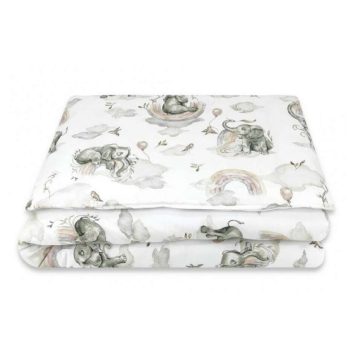   BS Ágynemű HUZAT 2 részes 100x135cm - Szivárványos Elefánt  