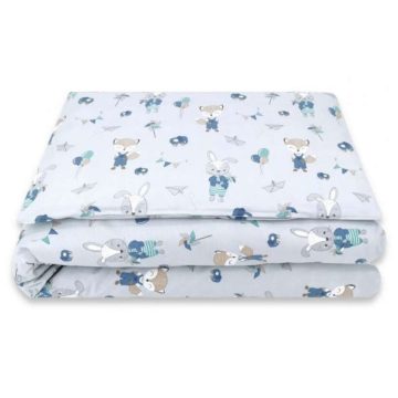   BS Ágynemű HUZAT 2 részes 100x135m - Róka és Nyuszi kék