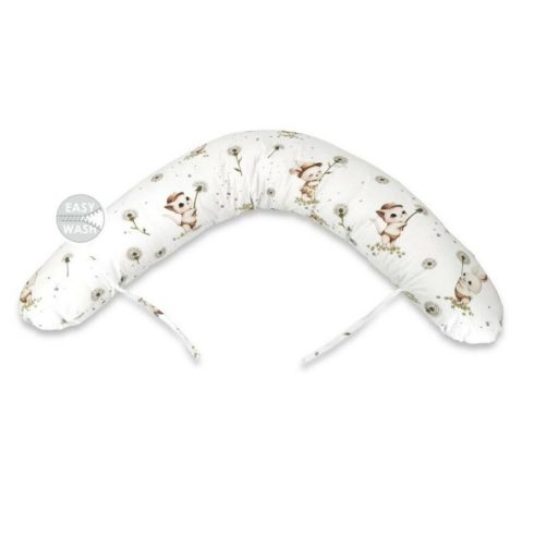 BS Baba-Mama többfunkciós szoptatós párna - Fehér/Rózsaszín Őzikés