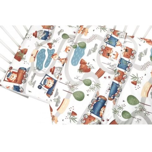 BS Babaágynemű 2 részes - Állatok vonaton