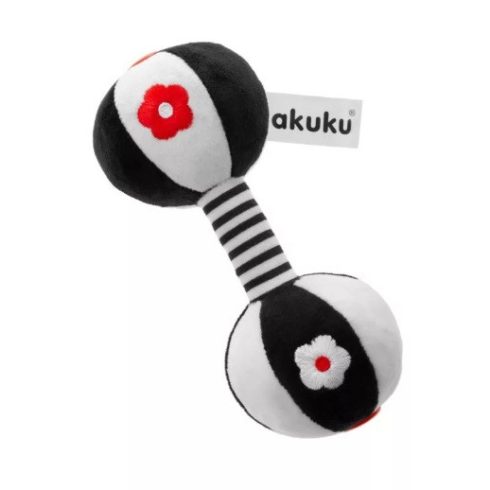 Akuku Kontrasztos Fekete/Fehér Plüss Súlyzó Csorgő