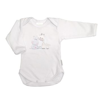   Babastar Hosszú Ujjú pamut body - Best Friends - Fehér - 62