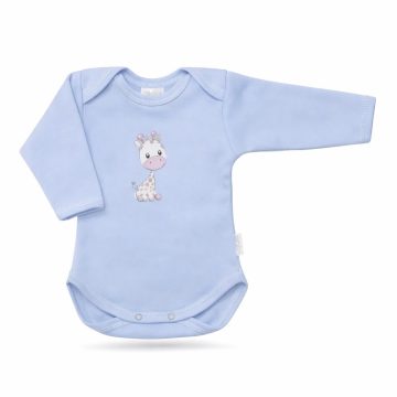   Babastar Hosszú Ujjú pamut body - Zsiráf It's a boy! - Kék - 74
