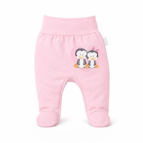 Babastar Pamut pocaknadrág mintával 68 - Rózsaszín Pingvinpár