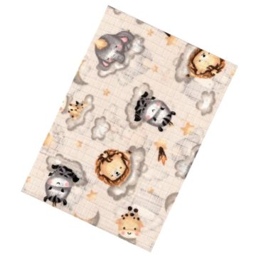 BS Textil pelenka 1db-os - Bézs Szafari Állatok