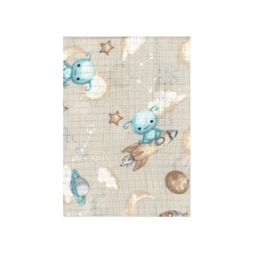 BS Textil pelenka 1db-os - Kaland az űrben - Bézs