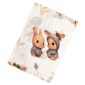 BS Textil pelenka 1db-os - Nyuszi Barna Ruhában