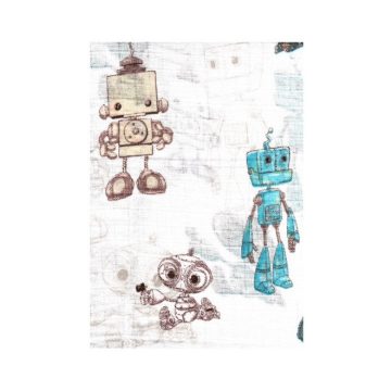BS Textil pelenka 1db-os - Robotok