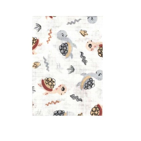 BS Textil pelenka 1db-os -Teknősbéka Rózsaszín/Szürke