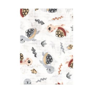 BS Textil pelenka 1db-os - Szürke/Barna Teknősbéka
