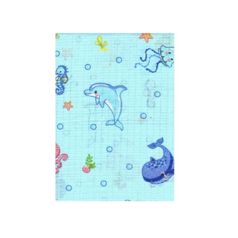 BS Textil pelenka 1db-os - Tengeri állatok - Kék