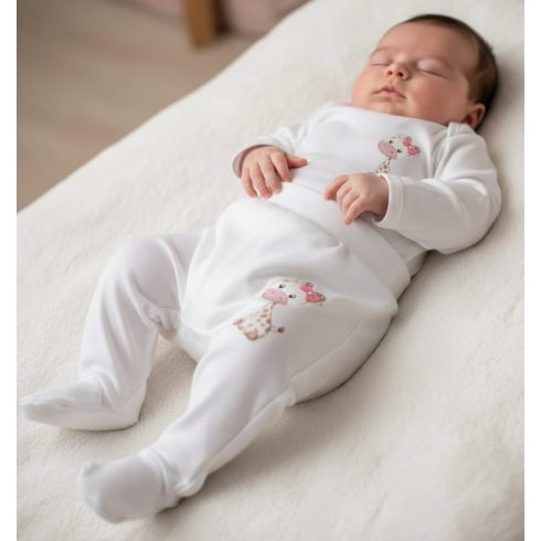 Babastar Pamut pocaknadrág mintával 62 - Fehér Zsiráf Lány