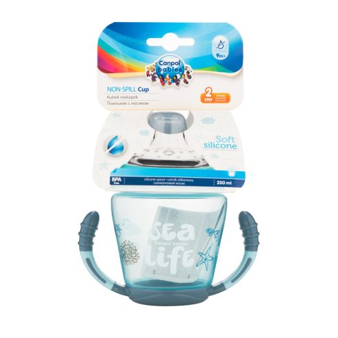 Canpol Babies Non-Spill Csőrös Itatópohár - Kék Tengeres 