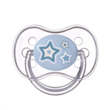   Canpol Babies Szimmetrikus Játszócumi 18m+ - Áttetsző/Kék Csillag