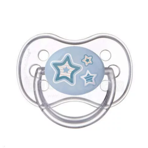 Canpol Babies Szimmetrikus Játszócumi 6-18m+ - Áttetsző/Kék Csillag