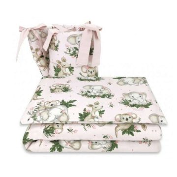 BS Ágyneműgarnitúra 3 részes - Baba Állatok rózsaszín