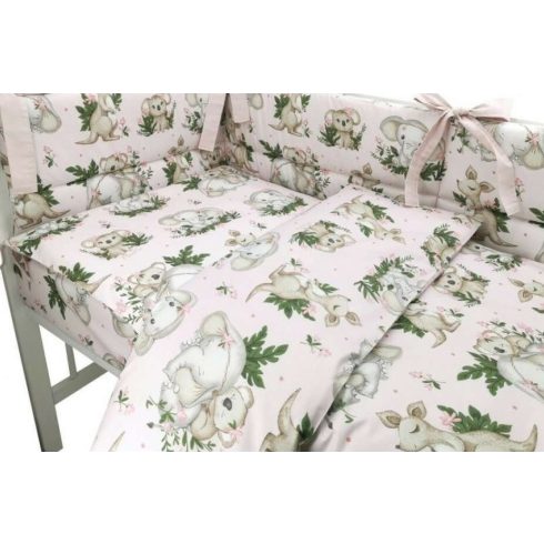 BS Ágyneműgarnitúra 3 részes - Baba Állatok rózsaszín