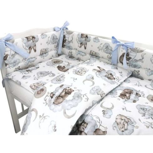 BS Ágyneműgarnitúra 3 részes - Felhőn alvó állatok Kék