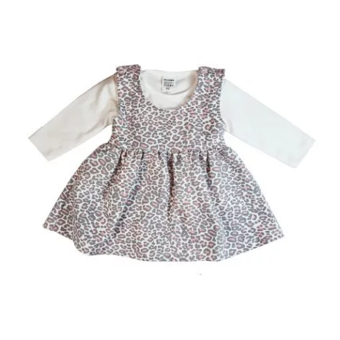 Mrofi Ujjatlan Kislányruha - Leopárd mintával 80