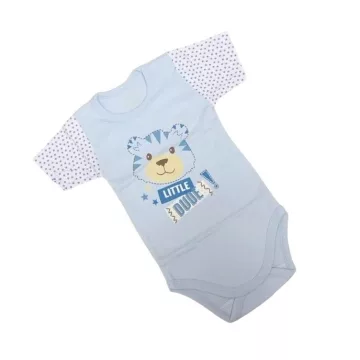Eevi Rövid ujjú Body - Kék Macis - 80