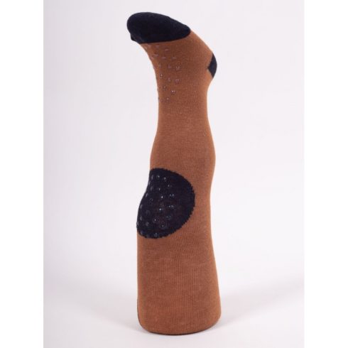 Yo Club! Pamut Harisnyanadrág csúszásgátlós  - Barna Robotos 74/80