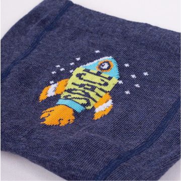   Yo Club! Pamut Harisnyanadrág csúszásgátlós -  Kék Rakétás 86/92