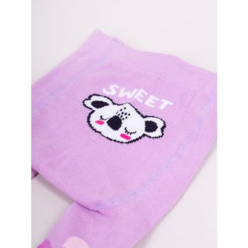   Yo Club! Pamut Harisnyanadrág csúszásgátlós - Lila koala 86/92