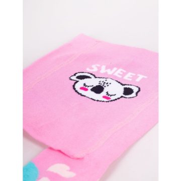   Yo Club! Pamut Harisnyanadrág csúszásgátlós - Rózsaszín Koala 86/92