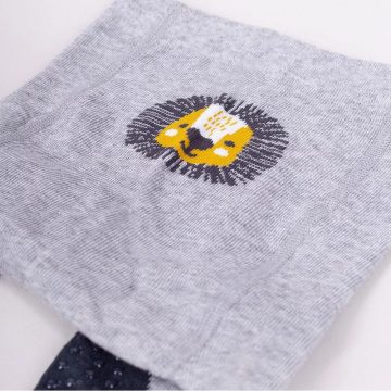   Yo Club! Pamut Harisnyanadrág csúszásgátlós -  Szürke Oroszlános 86/92