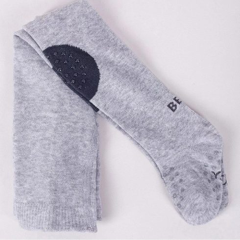 Yo Club! Pamut Harisnyanadrág csúszásgátlós -  Szürke Oroszlános 86/92