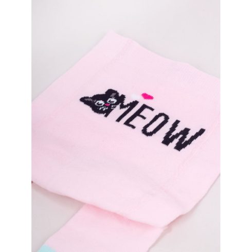 Yo Csúszásgátlós Harisnyanadrág - Rózsaszín"Meow" 74/80