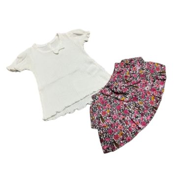   Nicol Lea Lányka Nyári Pamut Szett - Rózsaszín Virágos 86