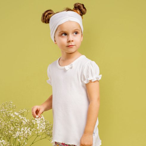 Nicol Lea Lányka Nyári Pamut Szett - Rózsaszín Virágos 92