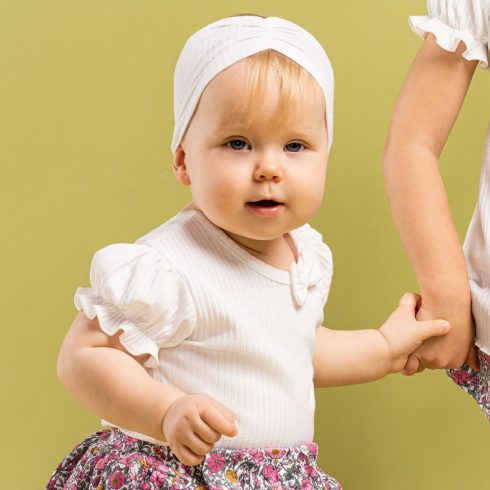 Nicol Lea Lányka Nyári Pamut Szett - Rózsaszín Virágos 92