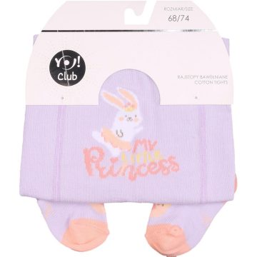   Yo Club! Pamut Harisnyanadrág - Lila Nyuszi "My Little Princess" 68/74