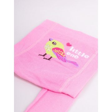 Yo Club! Pamut Harisnyanadrág - Rózsaszín Madaras 80/86