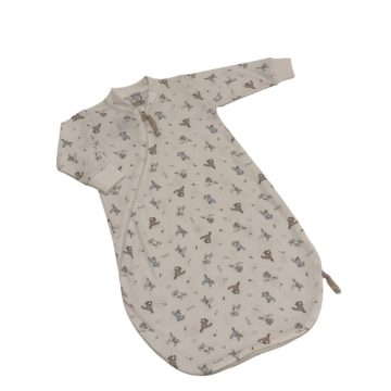   Wikids Vékony Pamut Ujjas Hálózsák - Fehér/Bézs/Kék Nyuszi 62/68