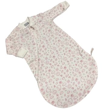   Wikids Vékony Pamut Ujjas Hálózsák - Fehér/Rózsaszín Sünis 62/68