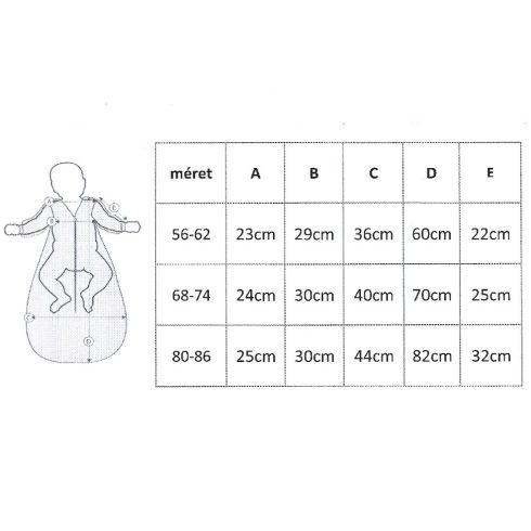 Wikids Vékony Pamut Ujjas Hálózsák - Fehér/Bézs Csillag 68/74