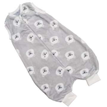   Wikids wellsoft bélelt tipegő hálózsák - Szürke Macis 122/128