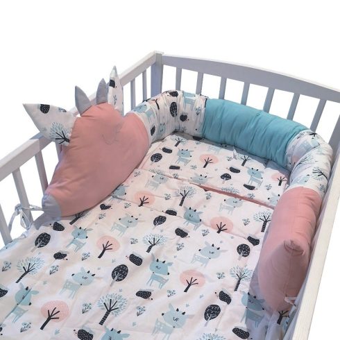 Wikids Ágyrácsvédő Nyuszi - Barack/Menta Őzikés