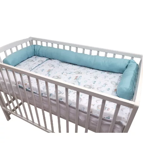 Wikids Ágyrácsvédő hengerpárna 300cm - Türkiz