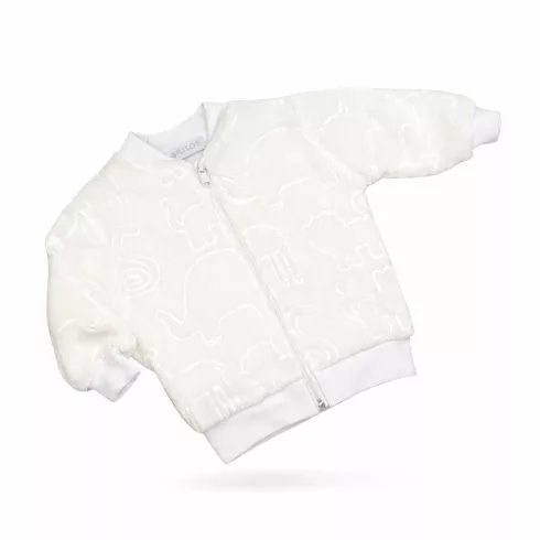 Wikids Wellsoft Cipzáros kocsikabát Zoo - Törtfehér - 74