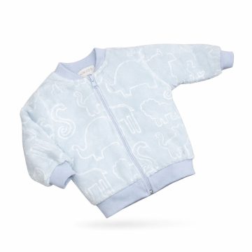 Wikids Wellsoft Cipzáros kocsikabát Zoo - Kék - 86