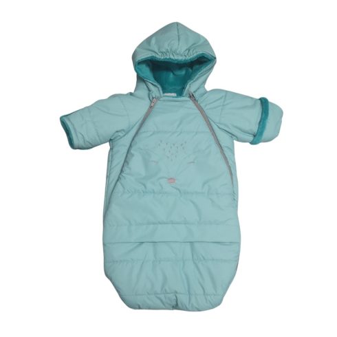 Wikids Téli babazsák Róka hímzéssel/Sállal -  Menta 56-62