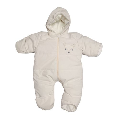 Wikids Baby overál+sál Róka hímzéssel - Krém/Krém béléssel 56/62