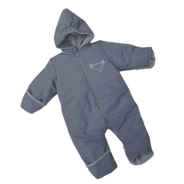 Wikids Baby overál+sál Róka hímzéssel - Szürke 80/86