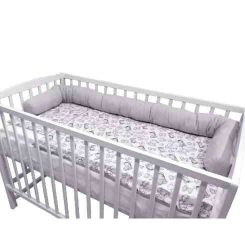 Wikids Ágyrácsvédő hengerpárna 200cm - Szürke